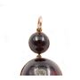 Victorian 9k gold pendant 26 carats Garnets 0.38ct white Sapphire 