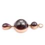 Victorian 9k gold pendant 26 carats Garnets 0.38ct white Sapphire 
