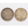2X 1918 Canada 5 cents silver coins EF or better