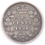 1881H Canada 5 cents VF 