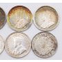 Canada 5 cents silver coins complete date set 1911 to 1920 10-coins VF+ to EF