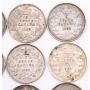 12x 1902 Canada 5 cents silver coins 12-coins EF or better