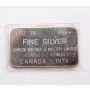 Johnson Matthey Mallory JM&M 1oz .999 Silver Bar - Dated 1974