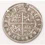 1721 Spain 2 Reales silver coin EF details edge damage