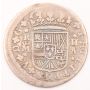 1724 Spain 2 Reales silver coin 4.73 grams poor/G details damaged