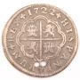 1722 Spain 2 Reales silver coin 4.98 grams VF details damaged 2 small holes