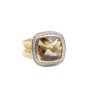 David Yurman 18K Yellow Gold Albion Champagne Citrine Diamond Cocktail Ring
