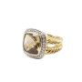 David Yurman 18K Yellow Gold Albion Champagne Citrine Diamond Cocktail Ring