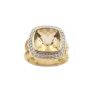 David Yurman 18K Yellow Gold Albion Champagne Citrine Diamond Cocktail Ring