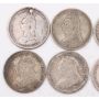 8X Great Britain silver Shillings 1887 2X1890 92 96 99 1900 1901 holes damaged