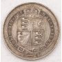 1887 Great Britain Shilling Victoria Jubilee Head Shield in Garter nice EF