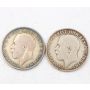 1921 and 1922 Great Britain Florins silver coins circulated