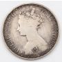 1853 Great Britain Gothic Florin silver coin circulated
