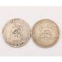 2X Great Britain silver Shillings 1907 and 1910 Edward VII circulated