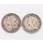 2X 1896 Great Britain silver shillings circulated