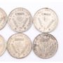 8x South Africa 3 pence silver coins 1933 34 35 37 38 43 48 50 8-coins