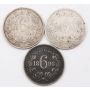 1894 1895 1896 South Africa 6 pence silver coins 3-circulated coins