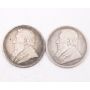 1892 1897 South Africa One Shilling silver coins 2-coins circulated damaged
