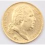 1818 W France 20 Francs gold coin Louis XVIII nice UNC+