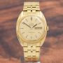 Rare OMEGA Constellation 168.019 18K Gold Linen Dial 1968 Mens Watch
