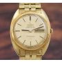 Rare OMEGA Constellation 168.019 18K Gold Linen Dial 1968 Mens Watch