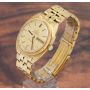 Rare OMEGA Constellation 168.019 18K Gold Linen Dial 1968 Mens Watch