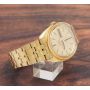 Rare OMEGA Constellation 168.019 18K Gold Linen Dial 1968 Mens Watch