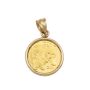 2004 1/20 oz Chinese Gold Panda Coin in 14K Yellow Gold Bezel Pendant