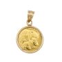 2004 1/20 oz Chinese Gold Panda Coin in 14K Yellow Gold Bezel Pendant