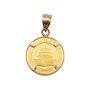 2004 1/20 oz Chinese Gold Panda Coin in 14K Yellow Gold Bezel Pendant