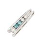 14K White Gold Diamond Pendant – 6.17g – 1.20ctw – Mixed White & Blue Diamonds