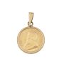 1990 South Africa 1/10 oz Gold Krugerrand – Set in Solid 9K Yellow Gold Bezel – 4.046g Total
