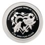 CIBC 1 oz .9999 Fine Silver Wedding / Lovebirds Coin – Proof-Like Doves Heart Anniversary Round