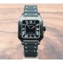 Cartier Santos de Cartier WSSA0039 39.8mm ADLC Black Steel Mens Watch box/card