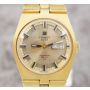 Vintage Tissot PR 516 GL Gold Plated Champagne Dial 36mm 1970s Mens Watch