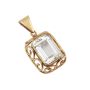 14K Yellow Gold 7.85ct Emerald-Cut Aquamarine Pendant 