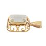 14K Yellow Gold 7.85ct Emerald-Cut Aquamarine Pendant 