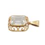 14K Yellow Gold 7.85ct Emerald-Cut Aquamarine Pendant 