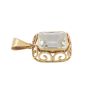 14K Yellow Gold 7.85ct Emerald-Cut Aquamarine Pendant 