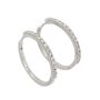 10K White Gold 0.56ct Brilliant cut Diamond Hoop Earrings Hinged I2–I3 