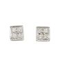 18K White Gold Diamond Stud Earrings Square 0.24ct VS1–VS2 