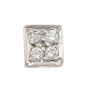 18K White Gold Diamond Stud Earrings Square 0.24ct VS1–VS2 
