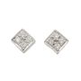 18K White Gold Diamond Stud Earrings Square 0.24ct VS1–VS2 