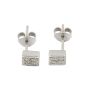 18K White Gold Diamond Stud Earrings Square 0.24ct VS1–VS2 