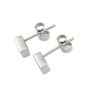 18K White Gold Diamond Stud Earrings Square 0.24ct VS1–VS2 