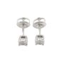 14K White Gold 0.25ct Round Brilliant Cut Diamond Stud Earrings Threaded Backs 