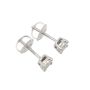 14K White Gold 0.25ct Round Brilliant Cut Diamond Stud Earrings Threaded Backs 