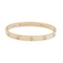 Cartier Love Bracelet Classic 4 Diamonds Yellow Gold Size 18 Bangle
