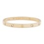 Cartier Love Bracelet Classic 4 Diamonds Yellow Gold Size 18 Bangle