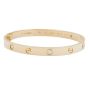 Cartier Love Bracelet Classic 4 Diamonds Yellow Gold Size 18 Bangle